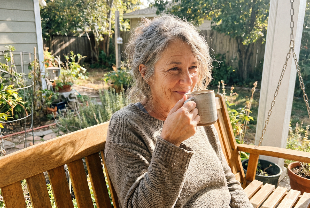 Un matin calme et léger, avec un café